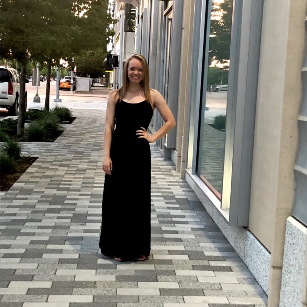 Black floor length dress